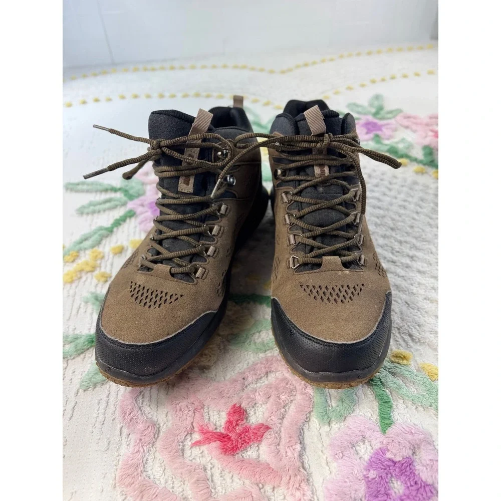 Northside Mens Waterproof Hiking Boots Brown Black Mid Top Trail Shoes Size 11